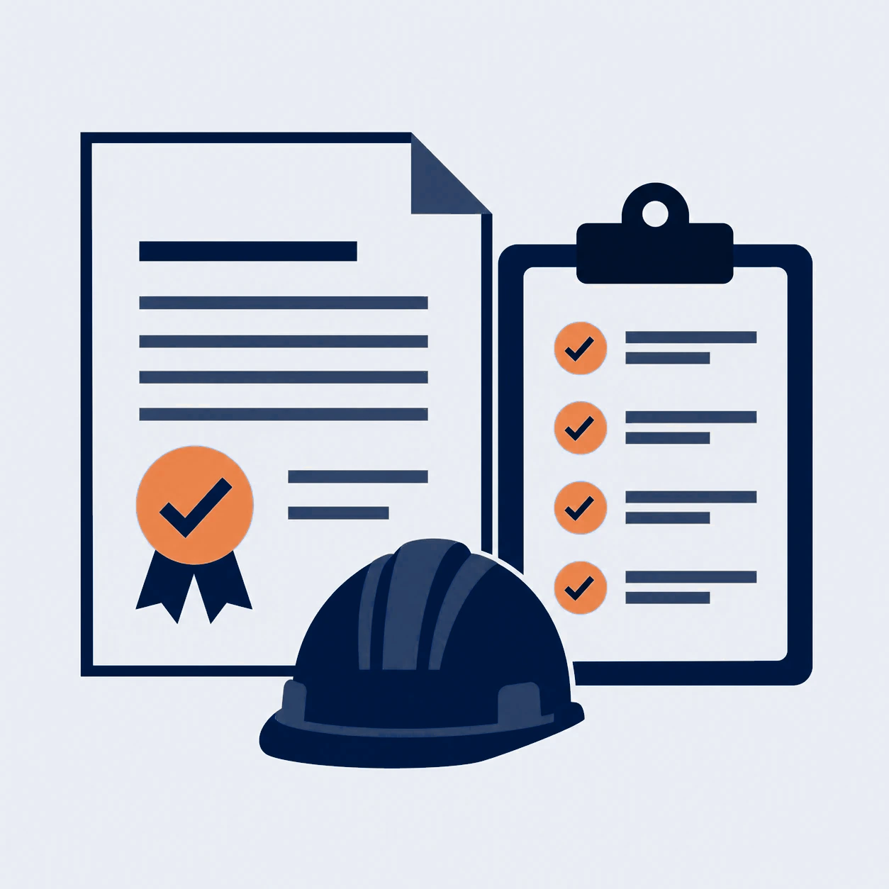 Illustration of a certificate of insurance with an approval seal