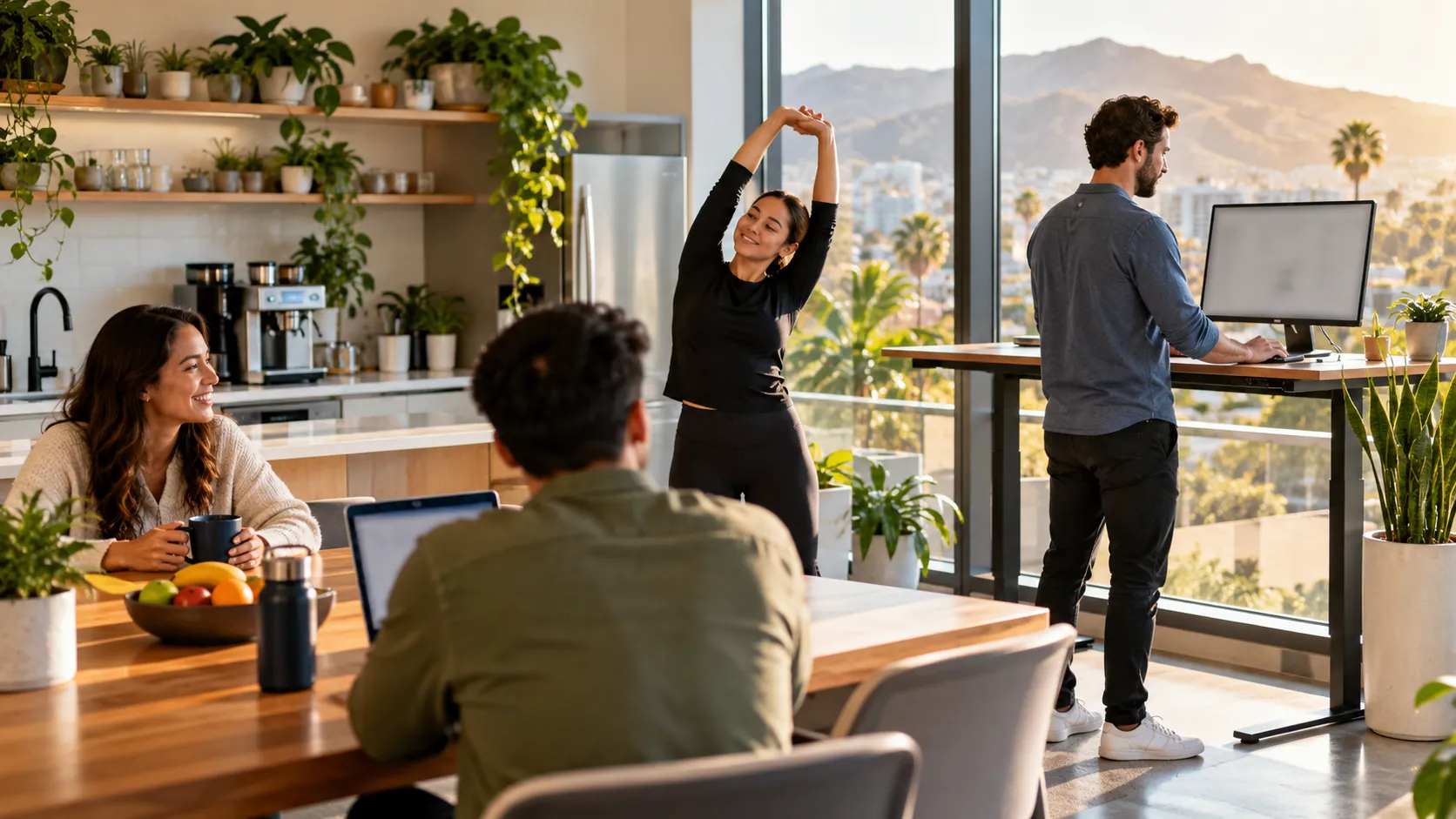 HR professional reviewing benefits enrollment documents on computer